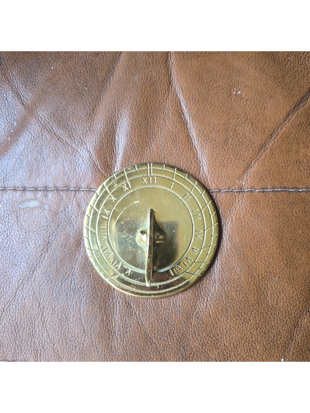 Virginia Metalcrafters Vintage Solid Brass Sundial Paperweight